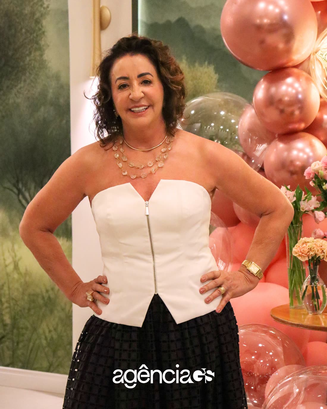 Fotografia de festa com decoração de balões